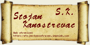 Stojan Kanostrevac vizit kartica